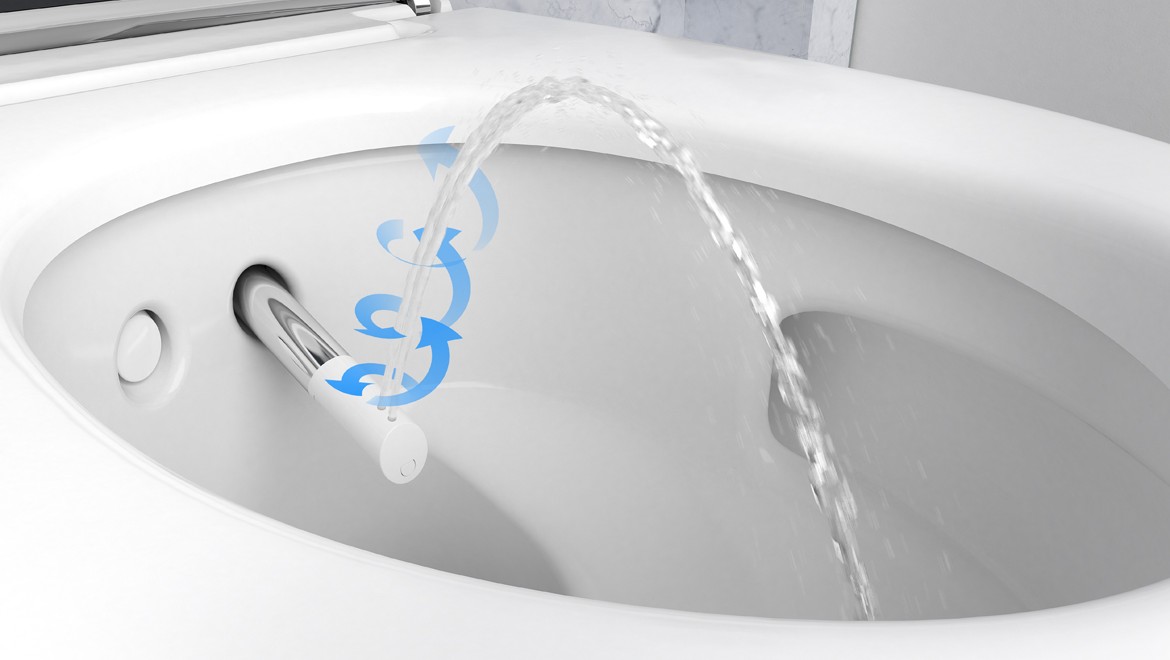 Geberit AquaCleani WhirlSpray tehnoloogia