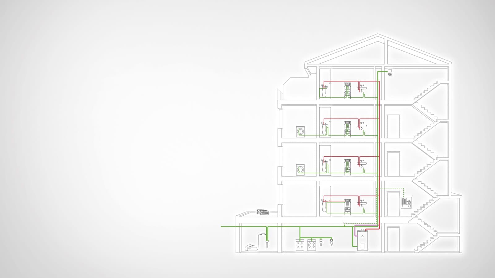 Kaitse bakterite eest hoonepaigaldises: kuum ja külm vesi, mis on alati ringluses Kaitse bakterite eest hoonepaigaldises: kuum ja külm vesi, mis on alati ringluses