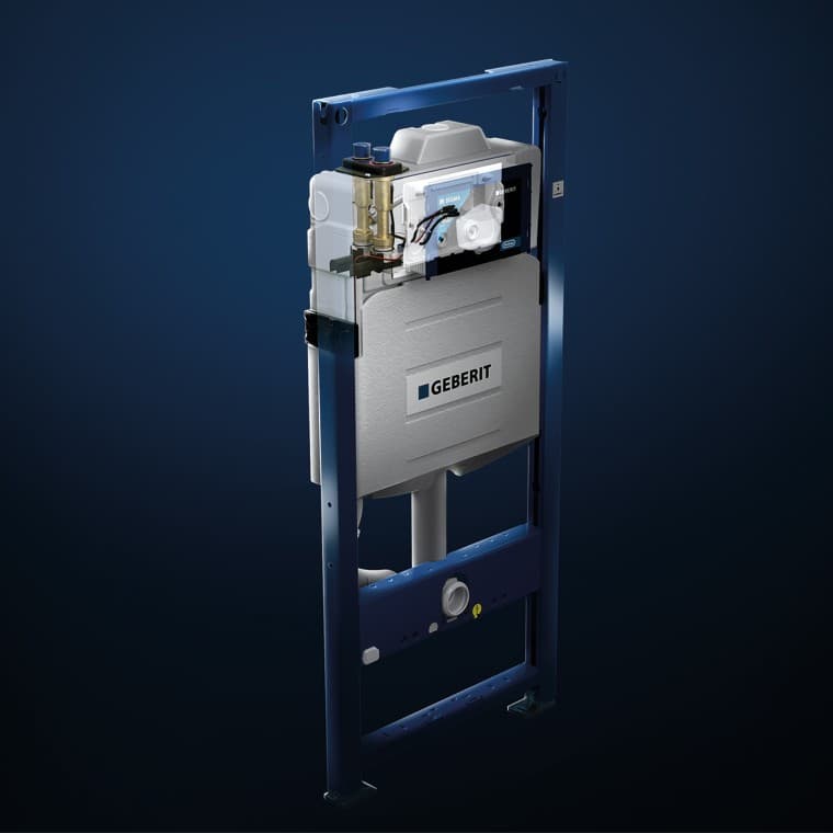 Geberit Sigma varjatud loputuskast integreeritud intervall-loputusega. Geberit Sigma varjatud loputuskast integreeritud intervall-loputusega.